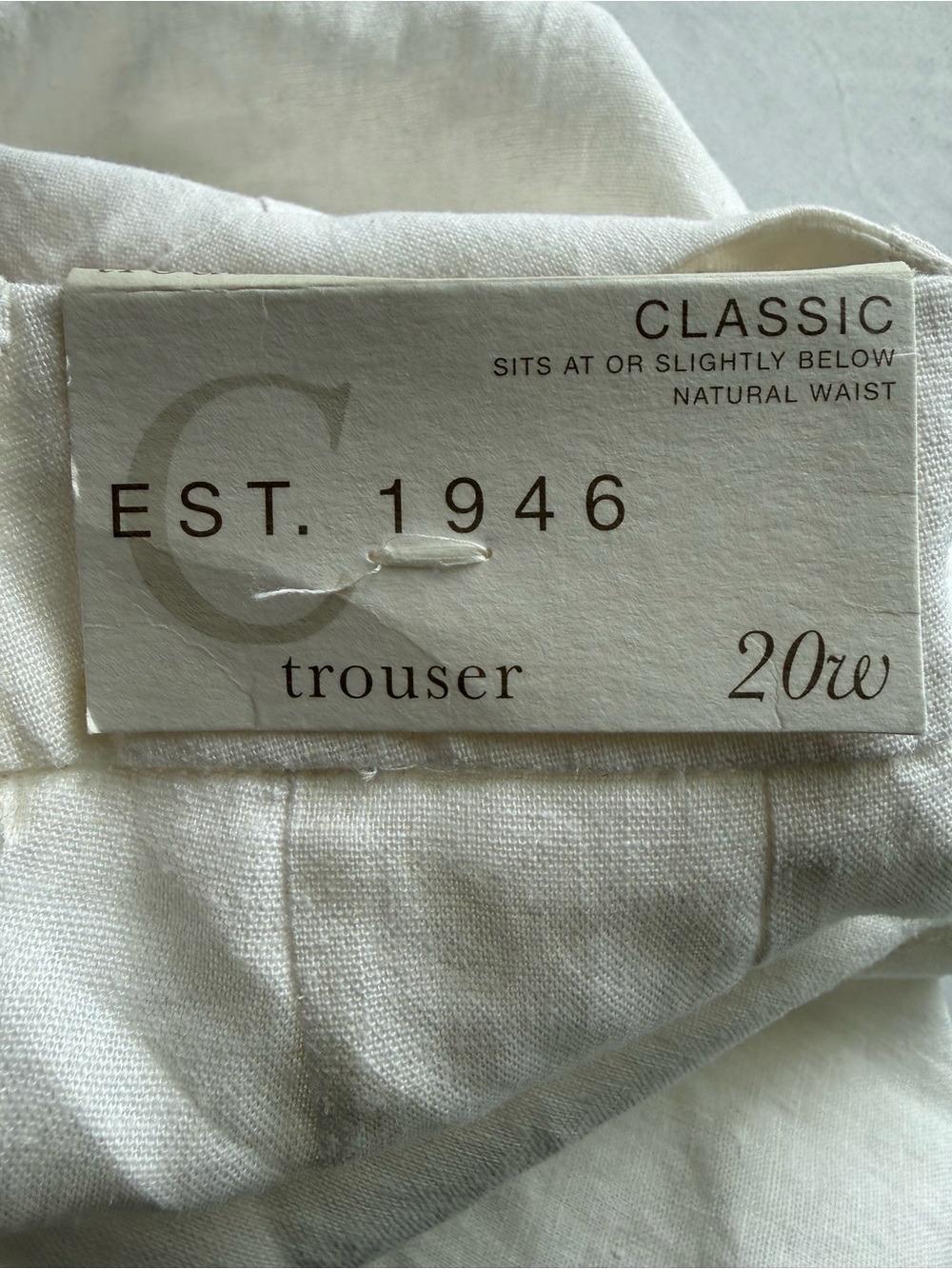 NWT Crisp Ivory Lined Linen Wide Leg Pants - Picture 6 of 12